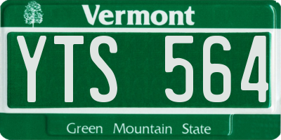 VT license plate YTS564
