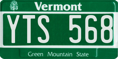VT license plate YTS568
