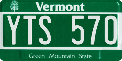 VT license plate YTS570