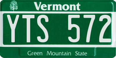 VT license plate YTS572