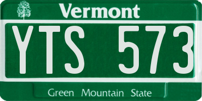 VT license plate YTS573