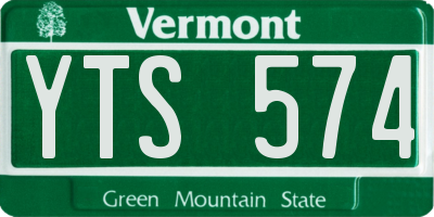 VT license plate YTS574