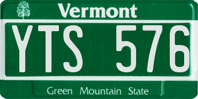 VT license plate YTS576