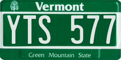 VT license plate YTS577