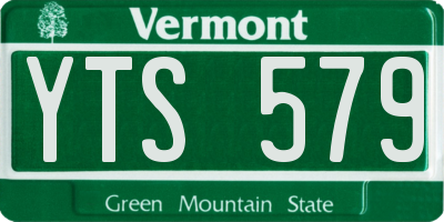 VT license plate YTS579
