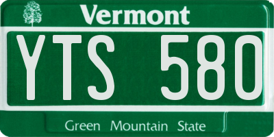VT license plate YTS580