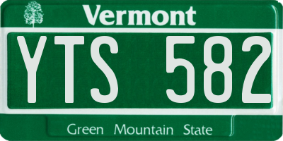 VT license plate YTS582