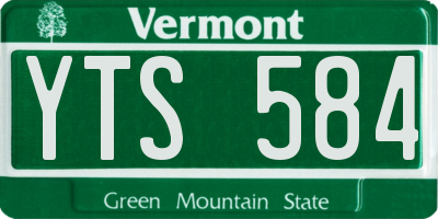 VT license plate YTS584