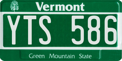 VT license plate YTS586