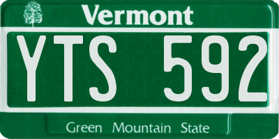 VT license plate YTS592