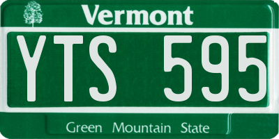 VT license plate YTS595