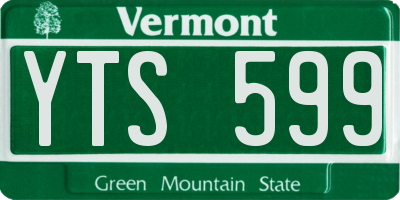 VT license plate YTS599