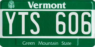 VT license plate YTS606