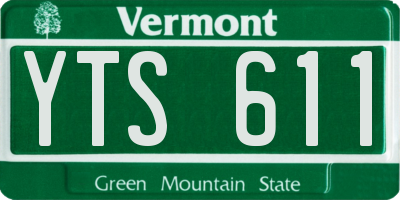 VT license plate YTS611