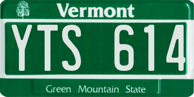 VT license plate YTS614