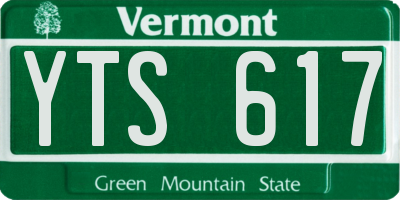 VT license plate YTS617