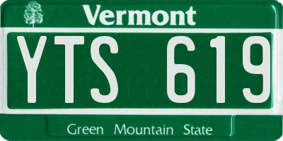 VT license plate YTS619