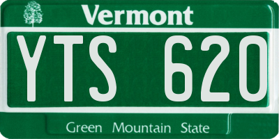 VT license plate YTS620