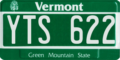 VT license plate YTS622