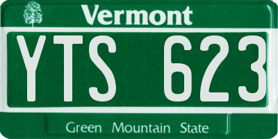 VT license plate YTS623