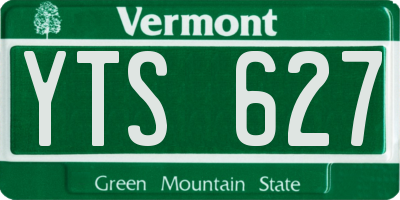 VT license plate YTS627