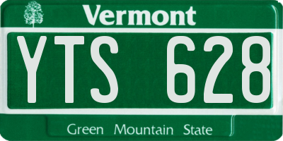 VT license plate YTS628