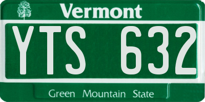 VT license plate YTS632