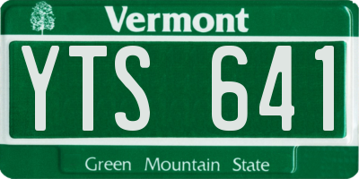 VT license plate YTS641