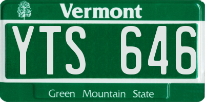 VT license plate YTS646