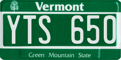 VT license plate YTS650