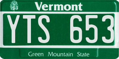 VT license plate YTS653