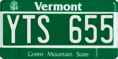 VT license plate YTS655