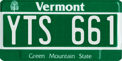 VT license plate YTS661