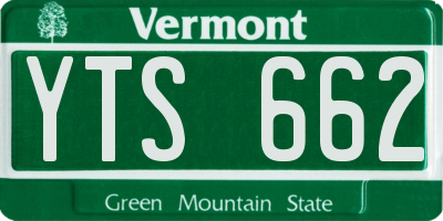 VT license plate YTS662