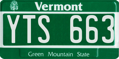 VT license plate YTS663