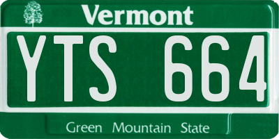 VT license plate YTS664