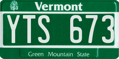 VT license plate YTS673