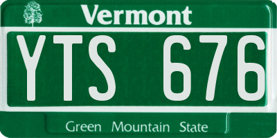 VT license plate YTS676