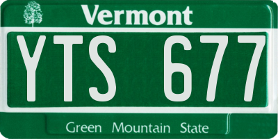 VT license plate YTS677