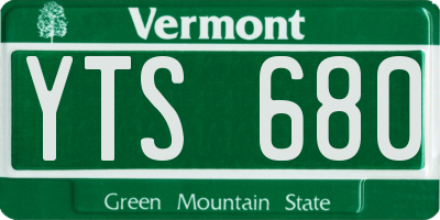 VT license plate YTS680