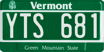 VT license plate YTS681