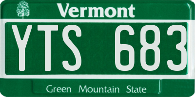 VT license plate YTS683