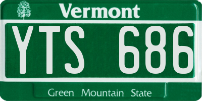 VT license plate YTS686