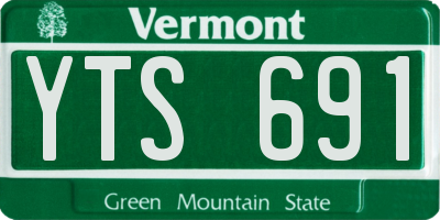 VT license plate YTS691
