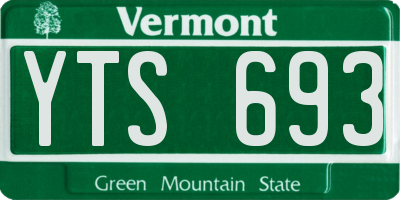 VT license plate YTS693