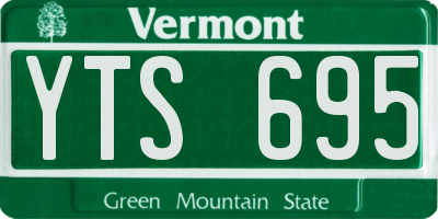 VT license plate YTS695