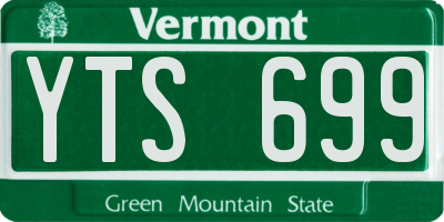 VT license plate YTS699