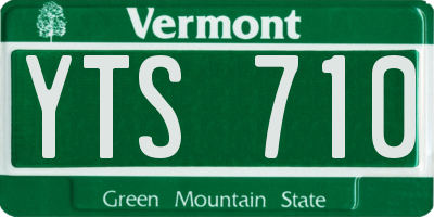 VT license plate YTS710