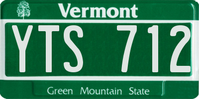VT license plate YTS712