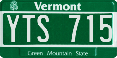 VT license plate YTS715